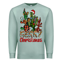 Seafoam merry christmas cactus western Premium Sweatshirt - BarkalooDesign