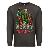 Smoke merry christmas cactus western Premium Sweatshirt - BarkalooDesign