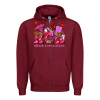 Burgundy valentines day rca resident care assistant Zipper Hoodie - AdoDesignShop