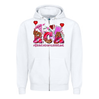 White valentines day rca resident care assistant Zipper Hoodie - AdoDesignShop