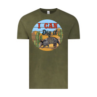 Vintage Olive i can dig it armadillo Vintage Tee - BarkalooDesign