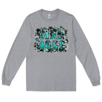 Heather Grey girl boss Long Sleeve Tee - SublimationCraftShop