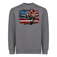 Storm dirt bike american flag Heavyweight Sweatshirt - MaliasSmallBusiness