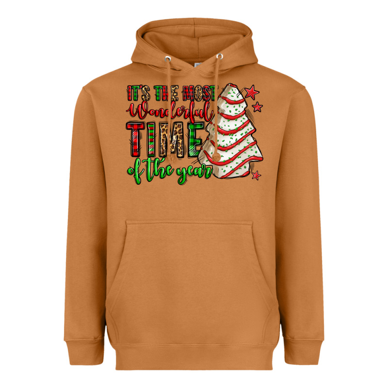 It's The Most Wonderful Time Of The Year Christmas Tree Cake Heavyweight Hoodie by Jasminsmagicworld | Teevron