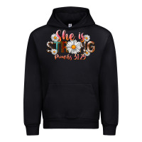 Black Western She Is Strong Urban Hoodie - LillyAllenDesigns