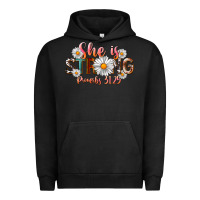 Pigment Black Western She Is Strong Urban Hoodie - LillyAllenDesigns