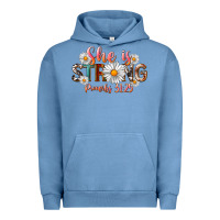 Pigment Pebble Blue Western She Is Strong Urban Hoodie - LillyAllenDesigns
