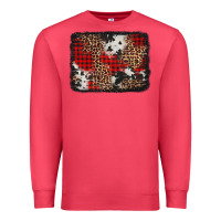 Cardinal distressed cowhide leopard christmas background Premium Sweatshirt - Jasminsmagicworld