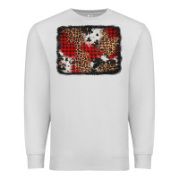 Dove Grey distressed cowhide leopard christmas background Premium Sweatshirt - Jasminsmagicworld