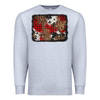 Heather Grey distressed cowhide leopard christmas background Premium Sweatshirt - Jasminsmagicworld