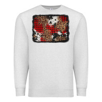 Oatmeal Heather distressed cowhide leopard christmas background Premium Sweatshirt - Jasminsmagicworld