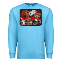 Ocean Blue distressed cowhide leopard christmas background Premium Sweatshirt - Jasminsmagicworld