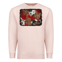 Pale Pink distressed cowhide leopard christmas background Premium Sweatshirt - Jasminsmagicworld