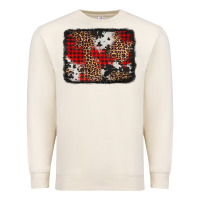 Sandshell distressed cowhide leopard christmas background Premium Sweatshirt - Jasminsmagicworld
