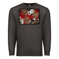 Smoke distressed cowhide leopard christmas background Premium Sweatshirt - Jasminsmagicworld