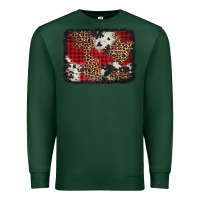 Sports Green distressed cowhide leopard christmas background Premium Sweatshirt - Jasminsmagicworld