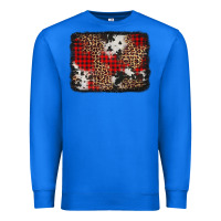 True Royal distressed cowhide leopard christmas background Premium Sweatshirt - Jasminsmagicworld