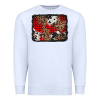 White distressed cowhide leopard christmas background Premium Sweatshirt - Jasminsmagicworld