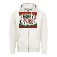Oatmeal Heather merry christmas y'all tumbler Zipper Hoodie - BundleAndBundleShop