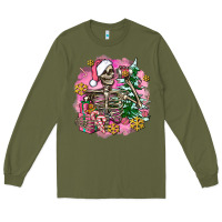 Army Green pink coffee gifts christmas skeleton coffee Long Sleeve Tee - AdoDesignShop
