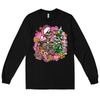 Black pink coffee gifts christmas skeleton coffee Long Sleeve Tee - AdoDesignShop