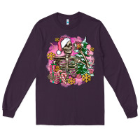 Plum pink coffee gifts christmas skeleton coffee Long Sleeve Tee - AdoDesignShop