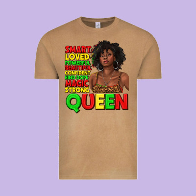 Vintage Tee black queen quotes juneteenth