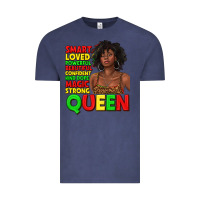 Vintage Denim black queen quotes juneteenth Vintage Tee - texasbilliewilder
