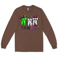 Chestnut trick or teeth Long Sleeve Tee - CowhideDigitalArt
