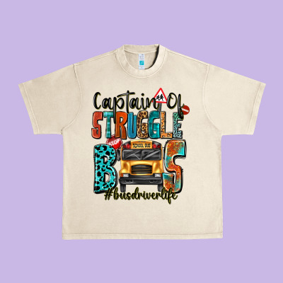 Captain Of Struggle Bus Busdriver Life Urban Heavy Tee Designed By Texasbilliewilder
