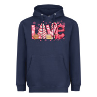 Navy love pink christmas tree cake Heavyweight Hoodie - Jasminsmagicworld