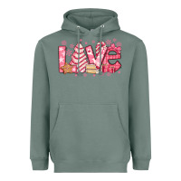 Sage love pink christmas tree cake Heavyweight Hoodie - Jasminsmagicworld