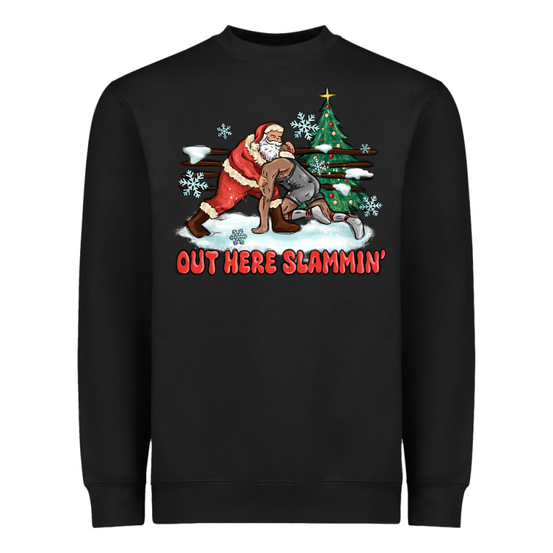 Out Here Slammin' Heavyweight Sweatshirt by MaliasSmallBusiness | Teevron