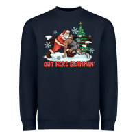 Navy out here slammin' Heavyweight Sweatshirt - MaliasSmallBusiness