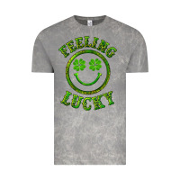 Cloud Rock feeling lucky with leopard Vintage Tee - RanaPortraitStore