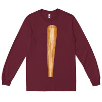 Burgundy wooden baseball Long Sleeve Tee - FaDigitalArtStudio