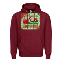 Burgundy just a girl who loves christmas mousepad Zipper Hoodie - BundleAndBundleShop