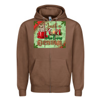 Chestnut just a girl who loves christmas mousepad Zipper Hoodie - BundleAndBundleShop