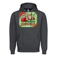 Smoke just a girl who loves christmas mousepad Zipper Hoodie - BundleAndBundleShop