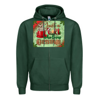 Sports Green just a girl who loves christmas mousepad Zipper Hoodie - BundleAndBundleShop