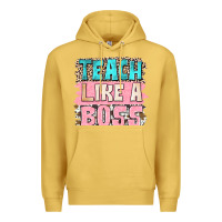 Antique Gold teach like a boss Premium Hoodie - NancyCooperArtShop