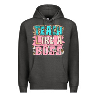 Charcoal Heather teach like a boss Premium Hoodie - NancyCooperArtShop