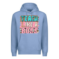 Colony Blue teach like a boss Premium Hoodie - NancyCooperArtShop