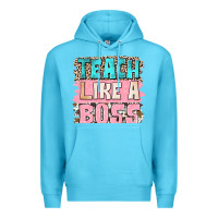 Ocean Blue teach like a boss Premium Hoodie - NancyCooperArtShop