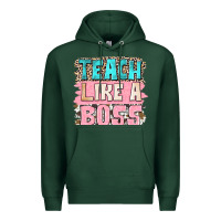 Sports Green teach like a boss Premium Hoodie - NancyCooperArtShop