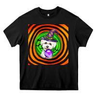 Black halloween bichons frise dog Heavy Core Tee - LillyAllenDesigns