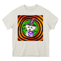 Cream halloween bichons frise dog Heavy Core Tee - LillyAllenDesigns