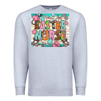 Heather Grey easter nurse Premium Sweatshirt - NancyCooperArtShop