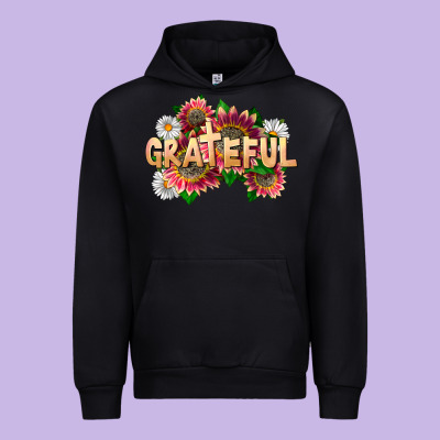 Grateful Religious Urban Hoodie Designed By Lillyallendesigns