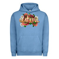 Pigment Pebble Blue Grateful Religious Urban Hoodie - LillyAllenDesigns